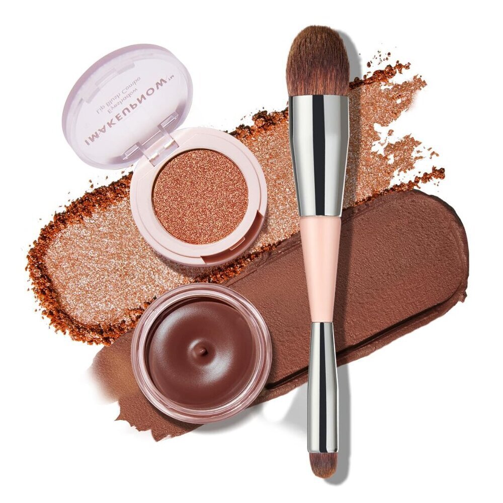 imakeupnow Cream Blush For Cheeks and Eye, Shimmer Eye Shadow Palette Pigmented - Picture 3 of 4